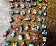 croc charms medical doctor nurse dentist hospital x 10