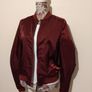 Burgundy Bomber Jacket Image 10