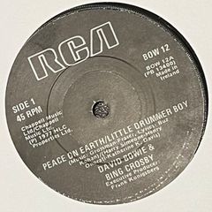 Rare Irish pressing. David Bowie & Bing Crosby - Peace on Earth/Little Drummer Boy 7". Plays brilliantly.