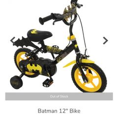 Batman Bike With Stabilisers Smyths 12 Inch