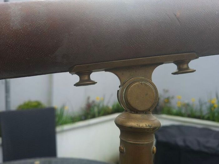 Antique Brass and leather Telescope with stand