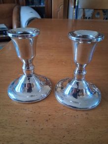 Sterling Silver pair Candlesticks