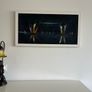 Vintage seascape oil painting with sailboats - framed Image 2
