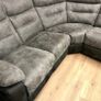 Grey suede corner recliner sofa couch Image 5
