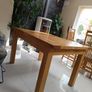 Solid oak dining table. Image 5
