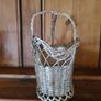 vintage wine basket silver plate Image 2