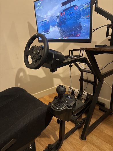 (Logitech G923 Set Not Included) Racing Simulator Cockpit with Seat