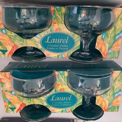 4 new glass  sundae in wrapping