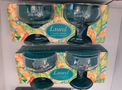 4 new glass  sundae in wrapping