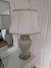 Large silver lamp