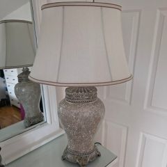 Large silver lamp