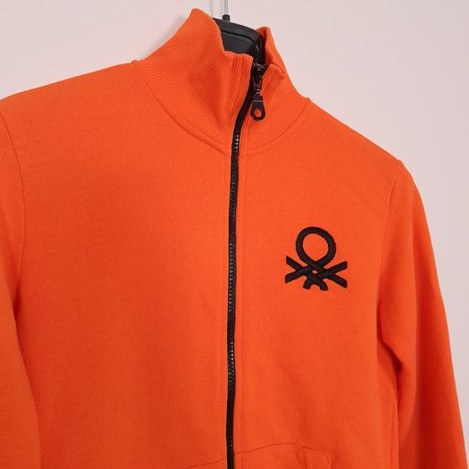 United Colors of Benetton Bright Orange Logo Track Jacket Slim Fit 8UK/36EU