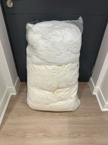 Seven used pillows