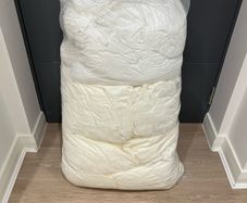 Seven used pillows