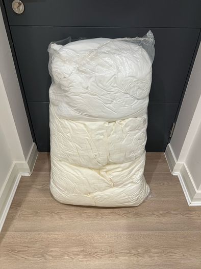 Seven used pillows