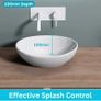 Bathrooms Cloakroom Ceramic Basin 410 / 330 /140mm  En Suite Countertop Vessel Sink  Compact Oval Wash Basin  Gloss White Image 4