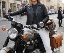Karl Lagerfeld's Ikonik Odina Women's Biker Leather Jacket
