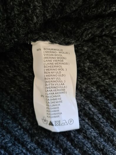 Fisherman out of Ireland Merino & Cashmere Wool cardigan size medium M