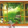 Nice 3D Garden View Window Film Wall Sticker,  Like Real! Image 2
