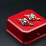 Antique Opal & Ruby Earrings - 18ct circa 1860 Image 2