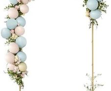 Balloon Arch Backdrop Stand,2.2m Height Gold Metal Arch Stand for Wedding,Christmas,Birthday Party Ceremony Bridal Baby Shower Event Decor (Balloons not included)