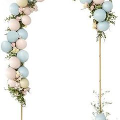 Balloon Arch Backdrop Stand,2.2m Height Gold Metal Arch Stand for Wedding,Christmas,Birthday Party Ceremony Bridal Baby Shower Event Decor (Balloons not included)