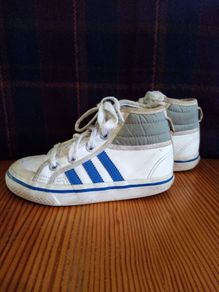 Adidas Honey Mid kids trainers blue white 10K 28