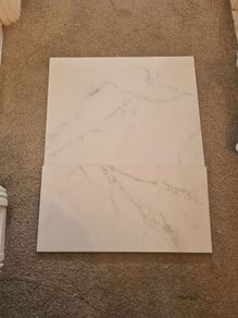 Brand New White + Grey Marble Effect Floor & Wall Tiles