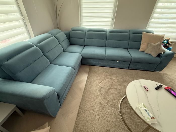 Corner sofa 2X3 with a sofa bed and storage
