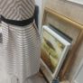 Beautiful Flattering Dress by Irish Designer Fee G, Soft Pink and Black Stripped Dress - Size 16 Image 6