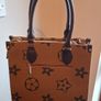 Tan & Brown Tote Bag Image 2