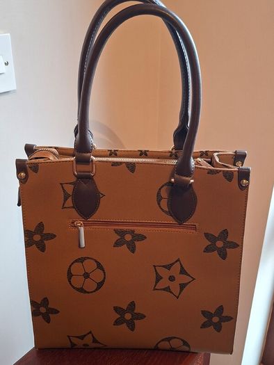 Tan & Brown Tote Bag