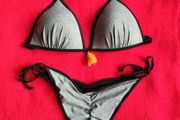 Grey Ruched bum Bikini, size M