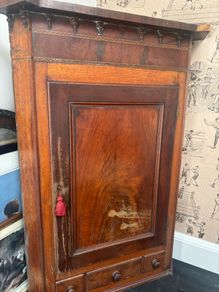 Unique mahogany corner cabinet