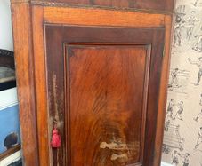 Unique mahogany corner cabinet