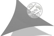 NEW SALE | Sun Shade Sail Triangle 3.6x3.6x3.6m with Fixing Kit, HDPE, UV-Protection Breathable Awning Canopy for Garden Outdoor Patio, Grey