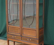Early 20th-Century Inlaid Glazed Display Cabinet