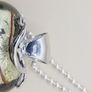 Sterling Silver Necklace with Glass/Silver Pendant Image 6