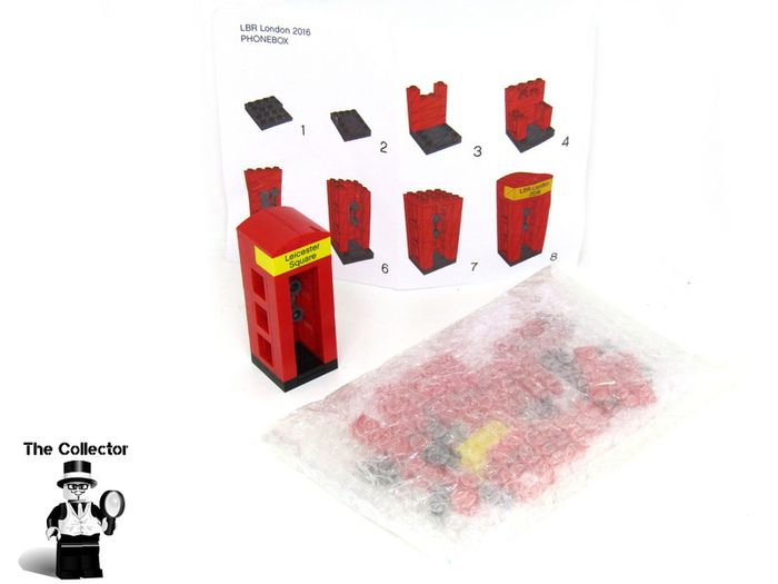 Lego London Leicester Square LBR Telephone Booth 2016 with yellow brick 1 of 500 it was a gift for Lego employees Lego only made only 500pcs