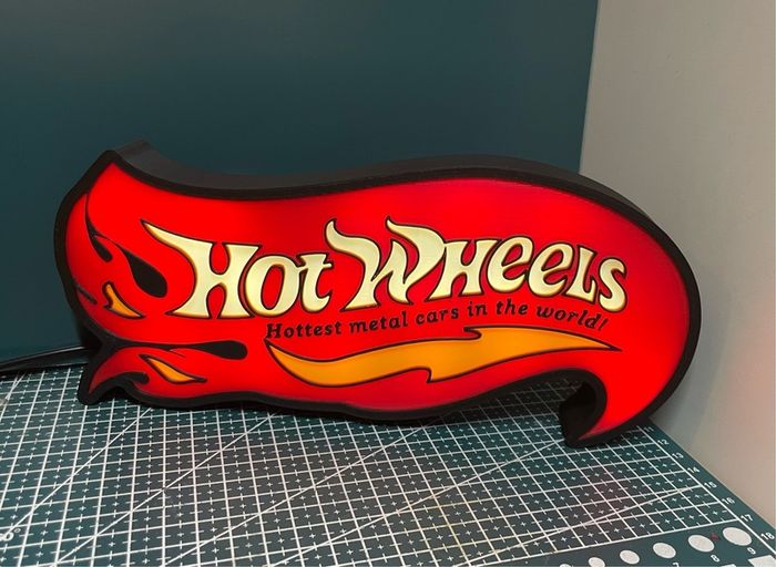 1968 HotWheels Logo Light Box