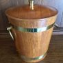 Mid  Century Retro Teak and Brass Ice Bucket Image 3