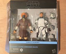 Star Wars Plo Koon & Commander Wolffe 6" Scale Black Series New & Unopened (Box Has Edge Wear  To It)