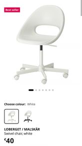 Ikea white desk chair