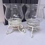 Vintage style glass candle holders Image 3
