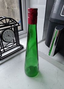 Green glass bottle