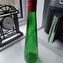 Green glass bottle