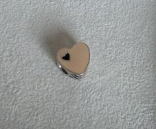 Pandora heart charm enamel very good condition fully hallmarked