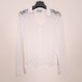 Wallis Cream White Sheer Floral Openwork Lace Button-Up Shirt Blouse 14UK/42EU Image 6