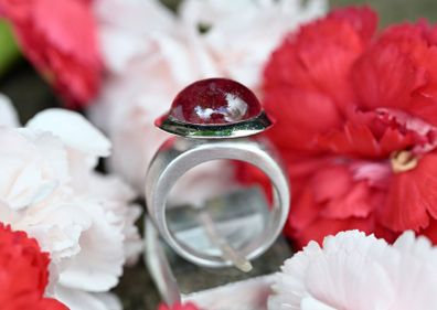 Chunky Retro Tourmaline/Rubellite Ring - 18ct White Gold