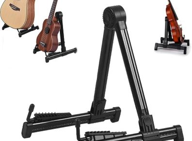 Miwayer Guitar Stand Folding A Frame Floor Universal ABS for Acoustic Classical Electric Bass Guitars Banjo Ukulele Portable